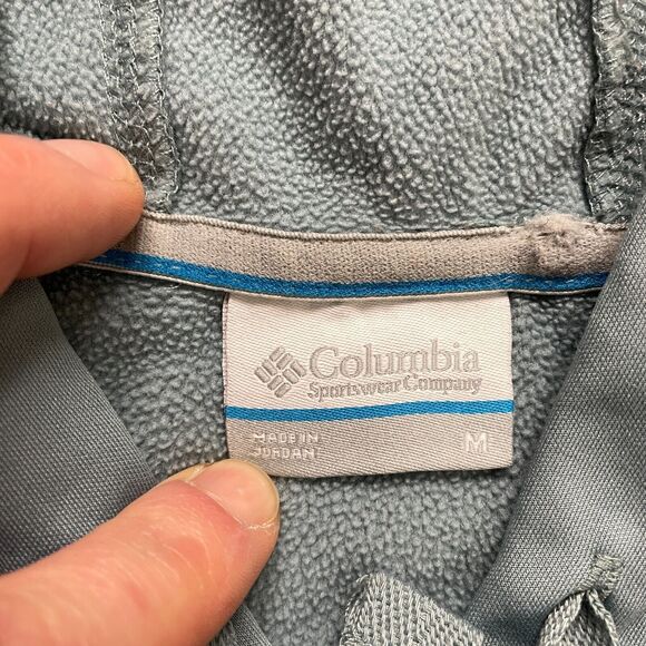 Columbia Sportswear Hoodie Sweatshirt Mens Medium Light Blue Pullover Graphic - Picture 4 of 16